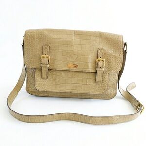 Kate Spade Knightsbridge Large Essex Scout Messenger Crossbody Bag- Sage Croc